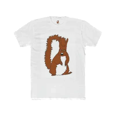 A ferocious squirrel is depicted on a TShirt